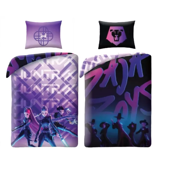 K-pop Démonvadászok Enemies kétoldalas ágyneműhuzat 140×200cm, 70x90 cm microfibre K-pop Démonvadászok Enemies kétoldalas ágyneműhuzat 140×200cm, 70x90 cm microfibre