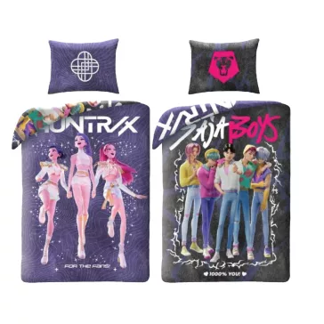   K-pop Démonvadászok For the Fans kétoldalas ágyneműhuzat 140×200cm, 70x90 cm microfibre