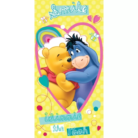 Disney Micimackó Smile fürdőlepedő, strand törölköző 70x140cm Disney Micimackó Smile fürdőlepedő, strand törölköző 70x140cm