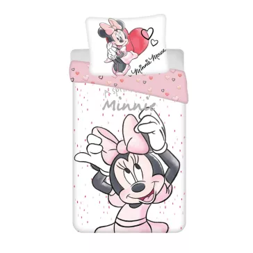 Disney Minnie White ágyneműhuzat 140×200cm, 70×90 cm