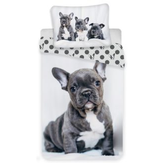   Kutyás French Bulldogs Black ágyneműhuzat 140×200cm, 70×90 cm