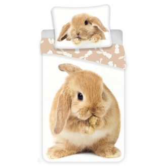 Nyuszi Brown ágyneműhuzat 140×200cm, 70×90 cm