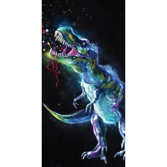 Dinoszaurusz Neon fürdőlepedő, strand törölköző 70x140cm Dinoszaurusz Neon fürdőlepedő, strand törölköző 70x140cm