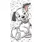 Disney 101 kiskutya White fürdőlepedő, strand törölköző 70x140cm