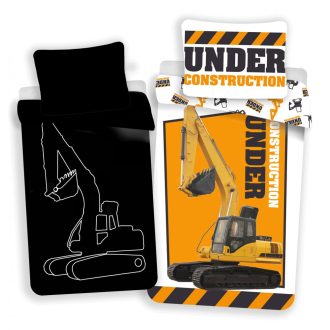   Építkezés Under sötétben világító ágyneműhuzat 140×200cm, 70x90 cm