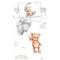 Maci Teddy Balloon gyerek, ovis ágyneműhuzat 100×135cm, 40×60 cm