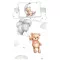 Maci Teddy Balloon gyerek, ovis ágyneműhuzat 100×135cm, 40×60 cm