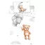 Maci Teddy Balloon gyerek, ovis ágyneműhuzat 100×135cm, 40×60 cm