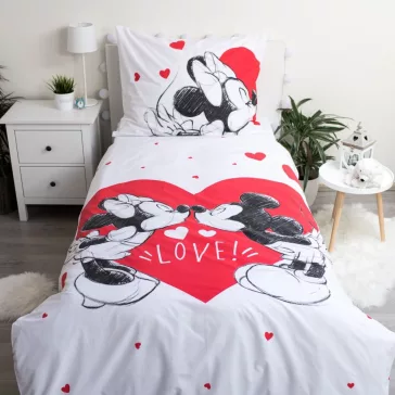  Disney Mickey, Minnie Love ágyneműhuzat 140×200cm, 70×90 cm