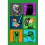 Minecraft Fight Badges szuper puha polár takaró 100*150cm