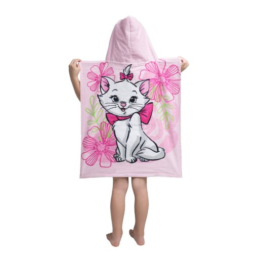 Disney Marie Pink Flower strand törölköző poncsó 50x115cm