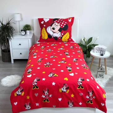   Disney Minnie Love & Stars ágyneműhuzat 140×200cm, 70×90 cm