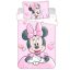 Disney Minnie Powder Pink gyerek, ovis ágyneműhuzat 100×135 cm, 40×60 cm