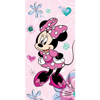   Disney Minnie Pink Floral fürdőlepedő, strand törölköző 70x140cm