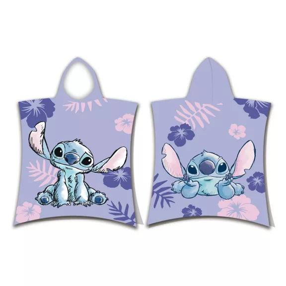 Disney Lilo és Stitch, A csillagkutya Purple strand törölköző poncsó 50x115 cm Disney Lilo és Stitch, A csillagkutya Purple strand törölköző poncsó 50x115 cm