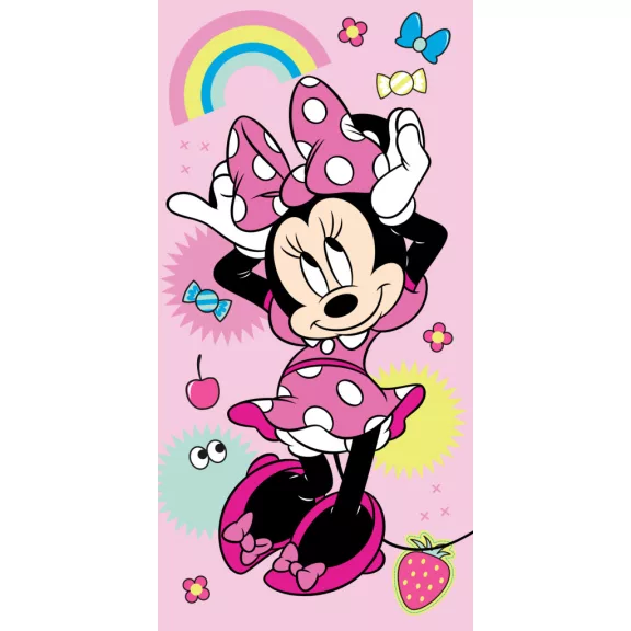 Disney Minnie Rainbow fürdőlepedő, strand törölköző 70x140cm Disney Minnie Rainbow fürdőlepedő, strand törölköző 70x140cm
