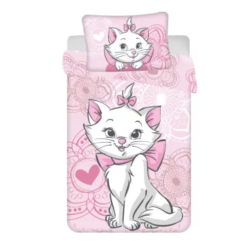   Disney Marie Aristocat gyerek, ovis ágyneműhuzat 100×135 cm, 40×60 cm