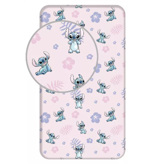 Disney Lilo és Stitch, A csillagkutya Pink gumis lepedő 90x200 cm Disney Lilo és Stitch, A csillagkutya Pink gumis lepedő 90x200 cm