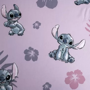   Disney Lilo és Stitch, A csillagkutya Pink gumis lepedő 90x200 cm