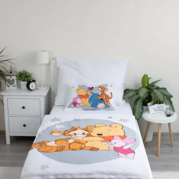   Disney Micimackó Stars gyerek, ovis ágyneműhuzat 100×135 cm, 40×60 cm