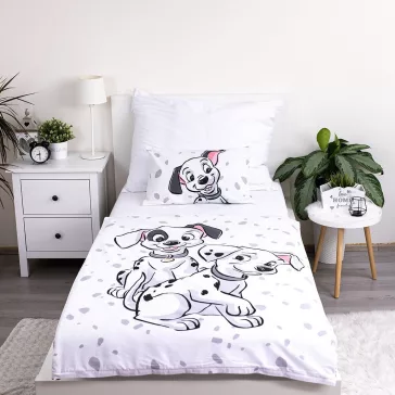   Disney 101 Kiskutya White gyerek, ovis ágyneműhuzat 100×135cm, 40×60 cm