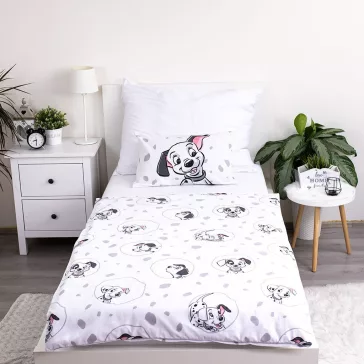  Disney 101 Kiskutya White gyerek, ovis ágyneműhuzat 100×135cm, 40×60 cm