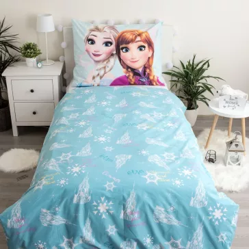   Disney Jégvarázs Light Blue ágyneműhuzat 140×200cm, 70×90 cm