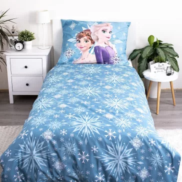   Disney Jégvarázs White Snowflake gyerek, ovis ágyneműhuzat 100×135 cm, 40×60 cm