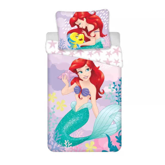 Disney Hercegnők Ariel Pink ágyneműhuzat 140×200cm, 70×90 cm Disney Hercegnők Ariel Pink ágyneműhuzat 140×200cm, 70×90 cm