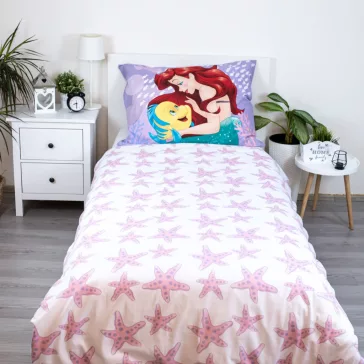   Disney Hercegnők Ariel Pink ágyneműhuzat 140×200cm, 70×90 cm