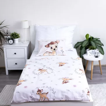   Disney Bambi Beige gyerek, ovis ágyneműhuzat 100×135cm, 40×60 cm