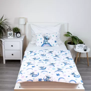   Disney Lilo és Stitch, A csillagkutya Rainbow gyerek, ovis ágyneműhuzat 100×135 cm, 40×60 cm