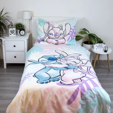   Disney Lilo és Stitch, A csillagkutya Leaves ágyneműhuzat 140×200cm, 70×90 cm