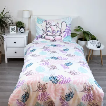   Disney Lilo és Stitch, A csillagkutya Leaves ágyneműhuzat 140×200cm, 70×90 cm