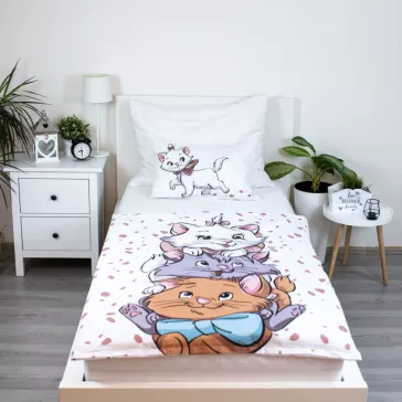   Disney Marie Friends gyerek, ovis ágyneműhuzat 100×135 cm, 40×60 cm