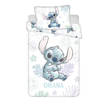   Disney Lilo és Stitch, A csillagkutya Ohana White gyerek, ovis ágyneműhuzat 100×135 cm, 40×60 cm