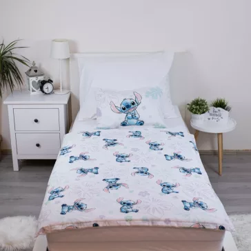   Disney Lilo és Stitch, A csillagkutya Ohana White gyerek, ovis ágyneműhuzat 100×135 cm, 40×60 cm