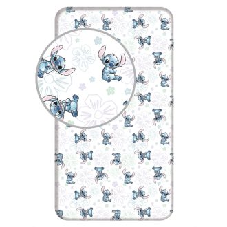   Disney Lilo és Stitch, A csillagkutya Ohana White gumis lepedő 90x200 cm