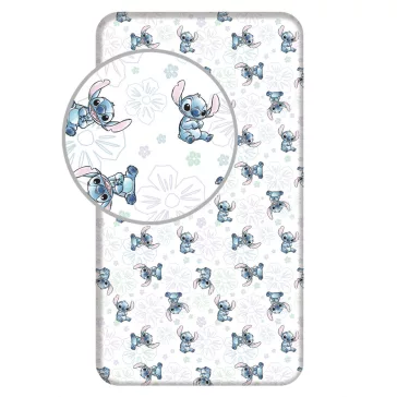   Disney Lilo és Stitch, A csillagkutya Ohana White gumis lepedő 90x200 cm
