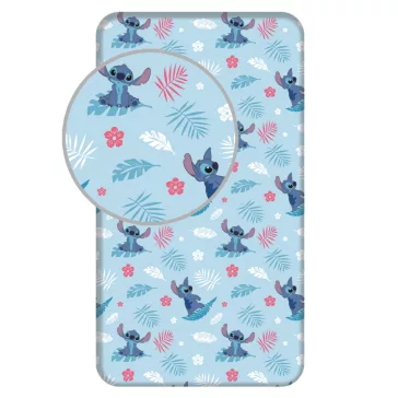   Disney Lilo és Stitch, A csillagkutya Blue gumis lepedő 90x200 cm