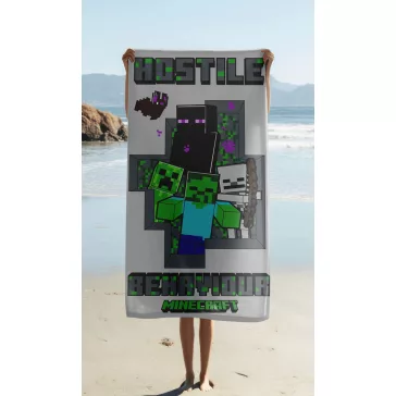   Minecraft Hostile Behaviour fürdőlepedő, strand törölköző 70x140cm