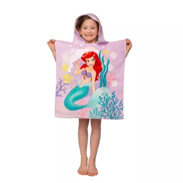 Disney Hercegnők Ariel Pink törölköző poncsó 50x115 cm