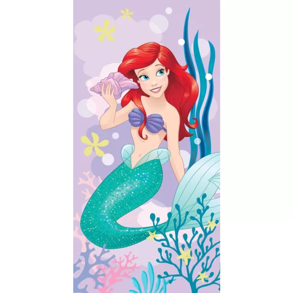 Disney Hercegnők Ariel Pink fürdőlepedő, strand törölköző 70x140cm Disney Hercegnők Ariel Pink fürdőlepedő, strand törölköző 70x140cm