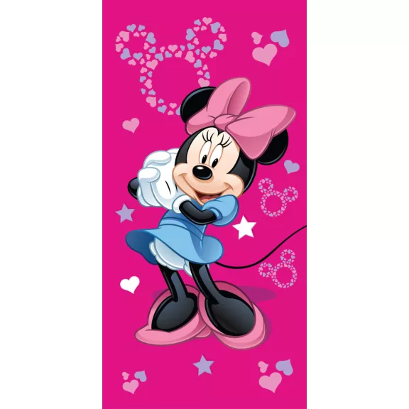 Disney Minnie Pink Star fürdőlepedő, strand törölköző 70x140cm Disney Minnie Pink Star fürdőlepedő, strand törölköző 70x140cm