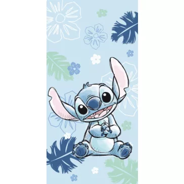   Disney Lilo és Stitch, A csillagkutya Ohana Blue fürdőlepedő, strand törölköző 70x140cm