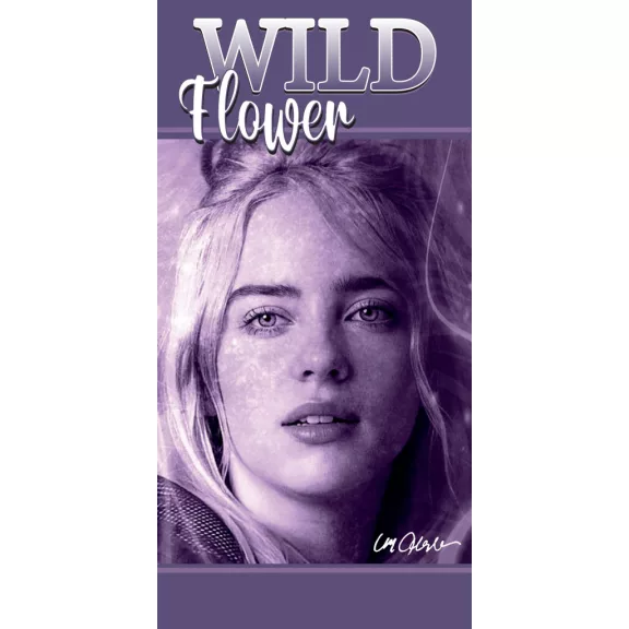Billie Eilish Wild Flower fürdőlepedő, strand törölköző 70x140cm Billie Eilish Wild Flower fürdőlepedő, strand törölköző 70x140cm