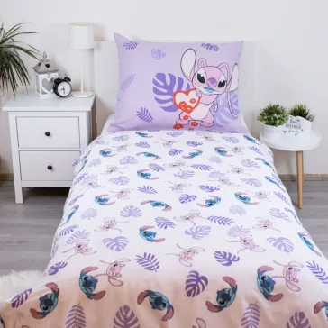   Disney Lilo és Stitch, A csillagkutya Kiss ágyneműhuzat 140×200cm, 70×90 cm
