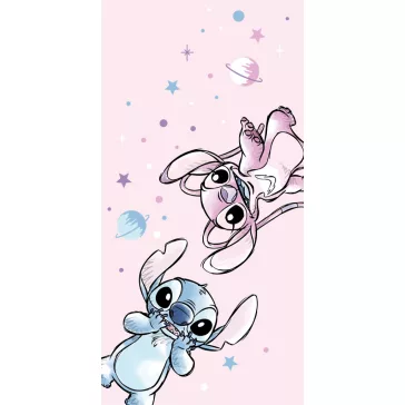   Disney Lilo és Stitch, A csillagkutya Universe fürdőlepedő, strand törölköző 70x140cm (Fast Dry)