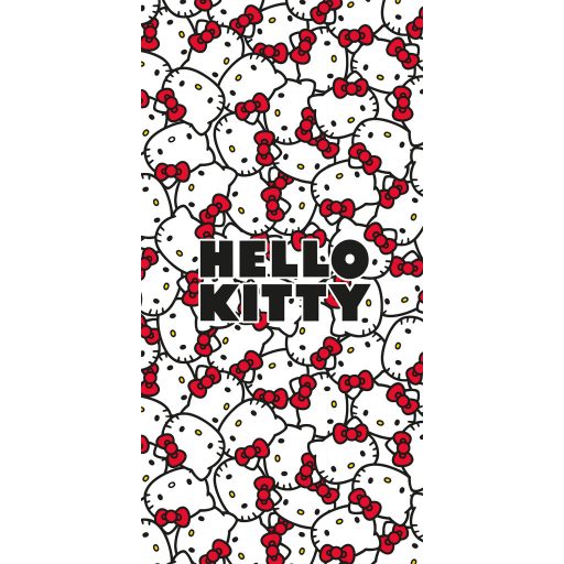 Hello Kitty Red Bows fürdőlepedő, strand törölköző 70x140cm