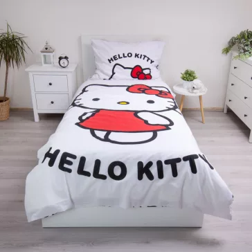 Hello Kitty White ágyneműhuzat 140×200cm, 70×90 cm
